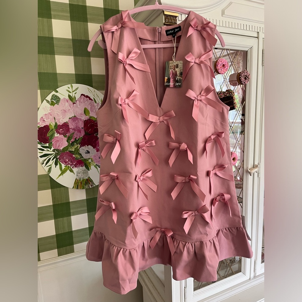 NWT Sister Jane Zinnia bows dress size L+ 12